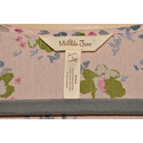 MATILDA JANE $65 Lets‎ Go Together Like A Lady Tunic Floral Top Large - Picture 4 of 4